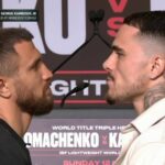 Longest face-off ever? Lomachenko and Kambosos pulled apart in intense stare-down