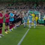 Champions Celtic given guard of honour by St Mirren players