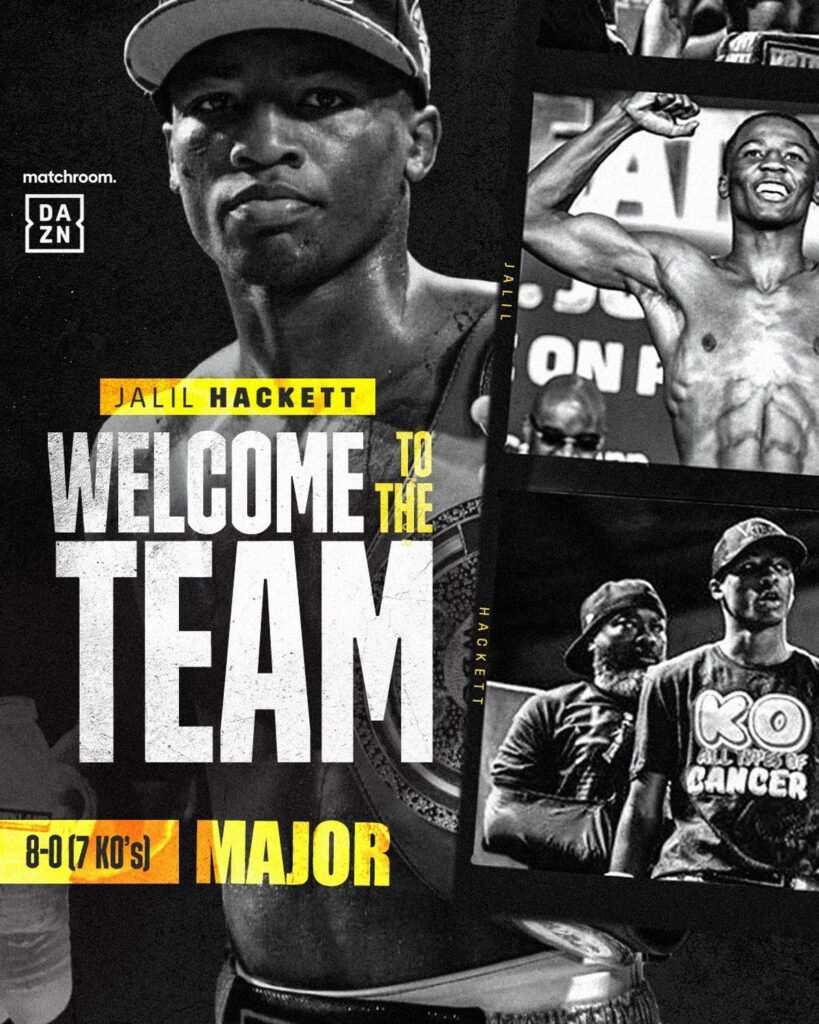 Blue-Chip Prospect Jalil Hackett Signs Promotional Deal With Matchroom Boxing