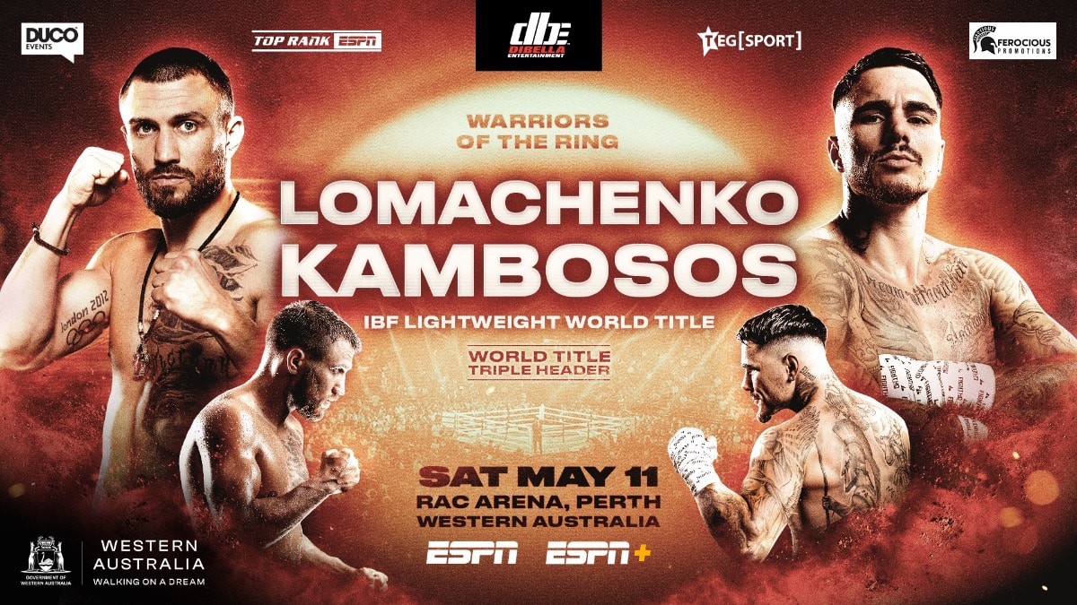 Lomachenko vs Kambosos Live on ESPN+ on May 11 in Australia