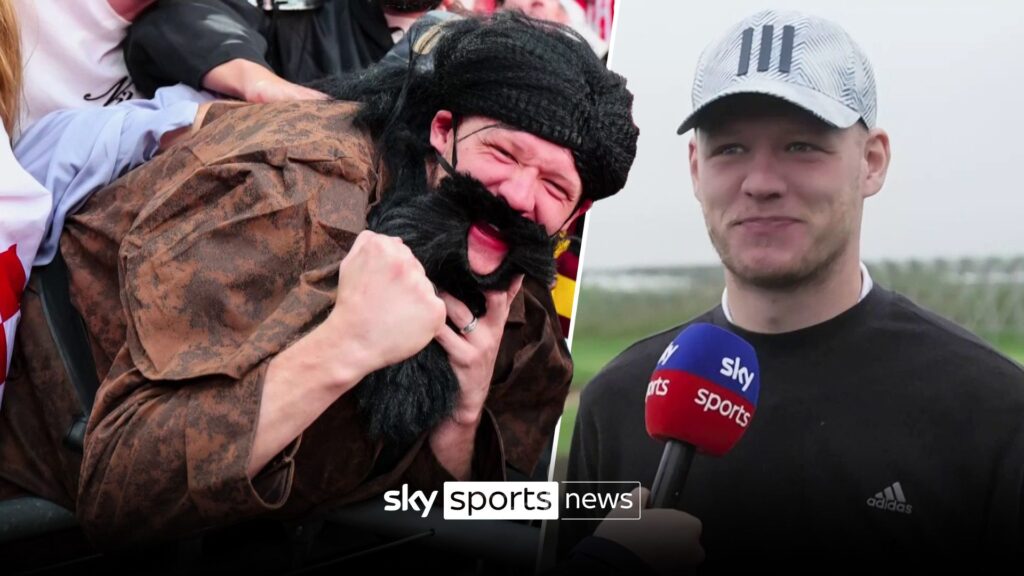 Ramsdale or Hagrid?! Arsenal keeper explains Wembley disguise