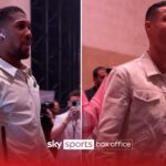 The A-list arrive for Fury v Usyk! | AJ and Ronaldo enter the arena