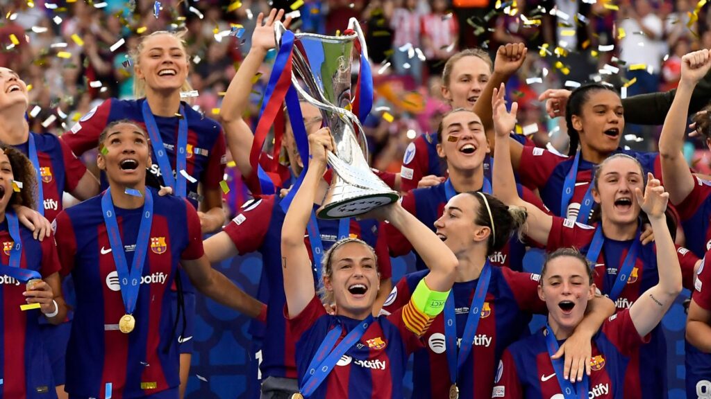 Barcelona topple Lyon in Women’s Champions League final to seal quadruple