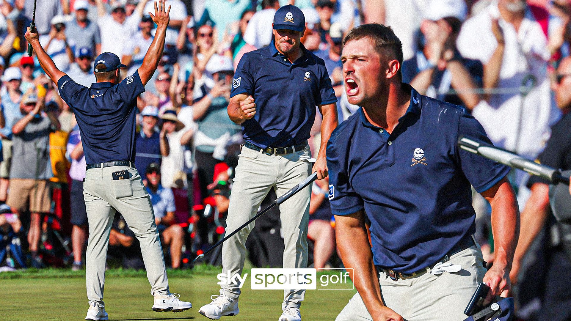 Pumped up DeChambeau birdies the last to tie lead!