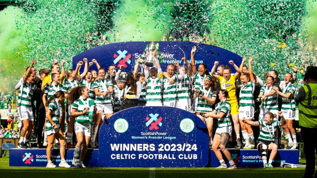 ‘We never stop’ – Celtic celebrate first SWPL title on dramatic final day