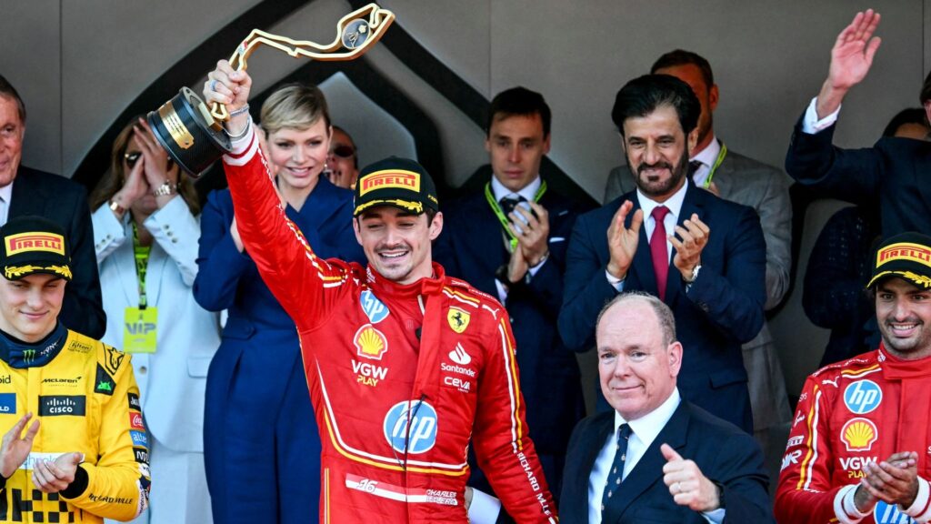 Leclerc beats Piastri to win Monaco GP after huge crash