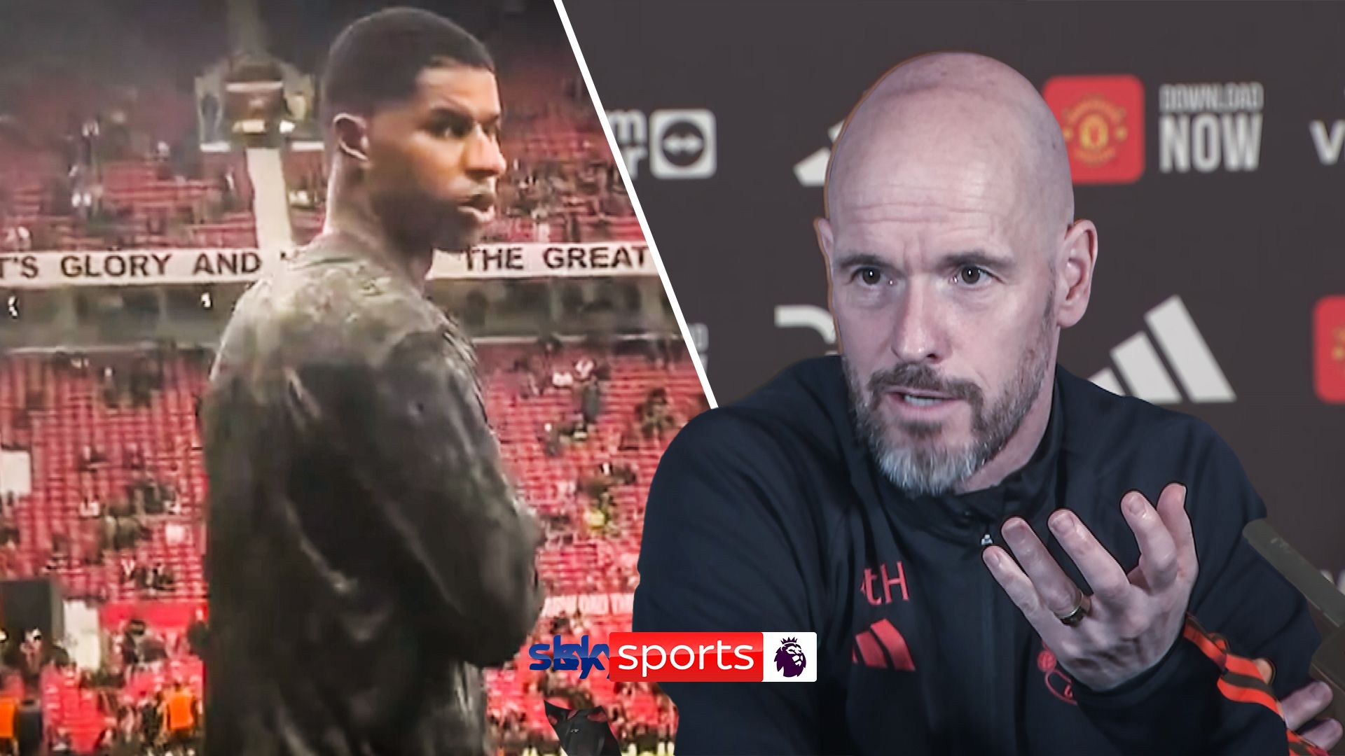 ‘Strong bond between team and fans’ | Ten Hag plays down Rashford exchange