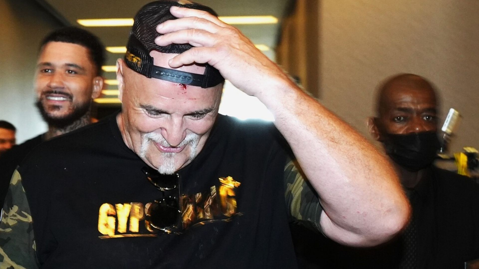 John Fury appears to headbutt member of Team Usyk