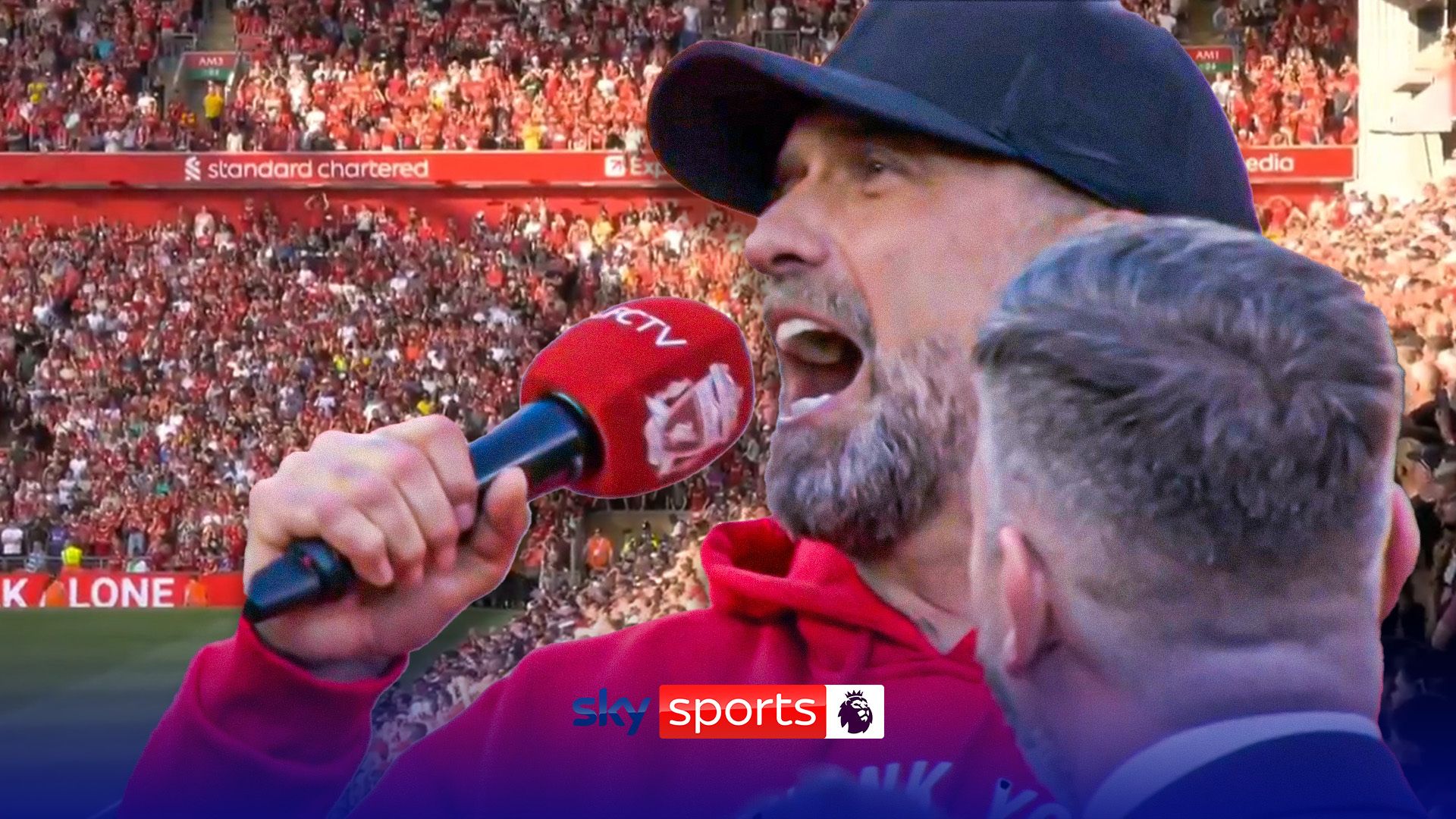 Incredible scenes as Klopp leads Slot chants at Anfield!