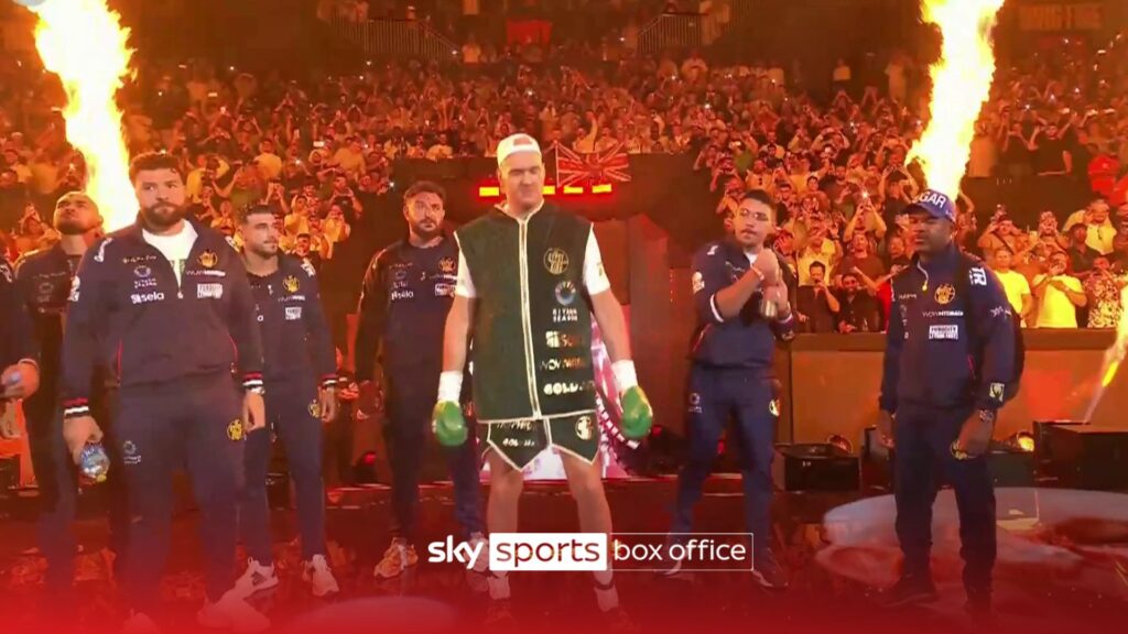 Tyson Fury’s fiery ringwalk!