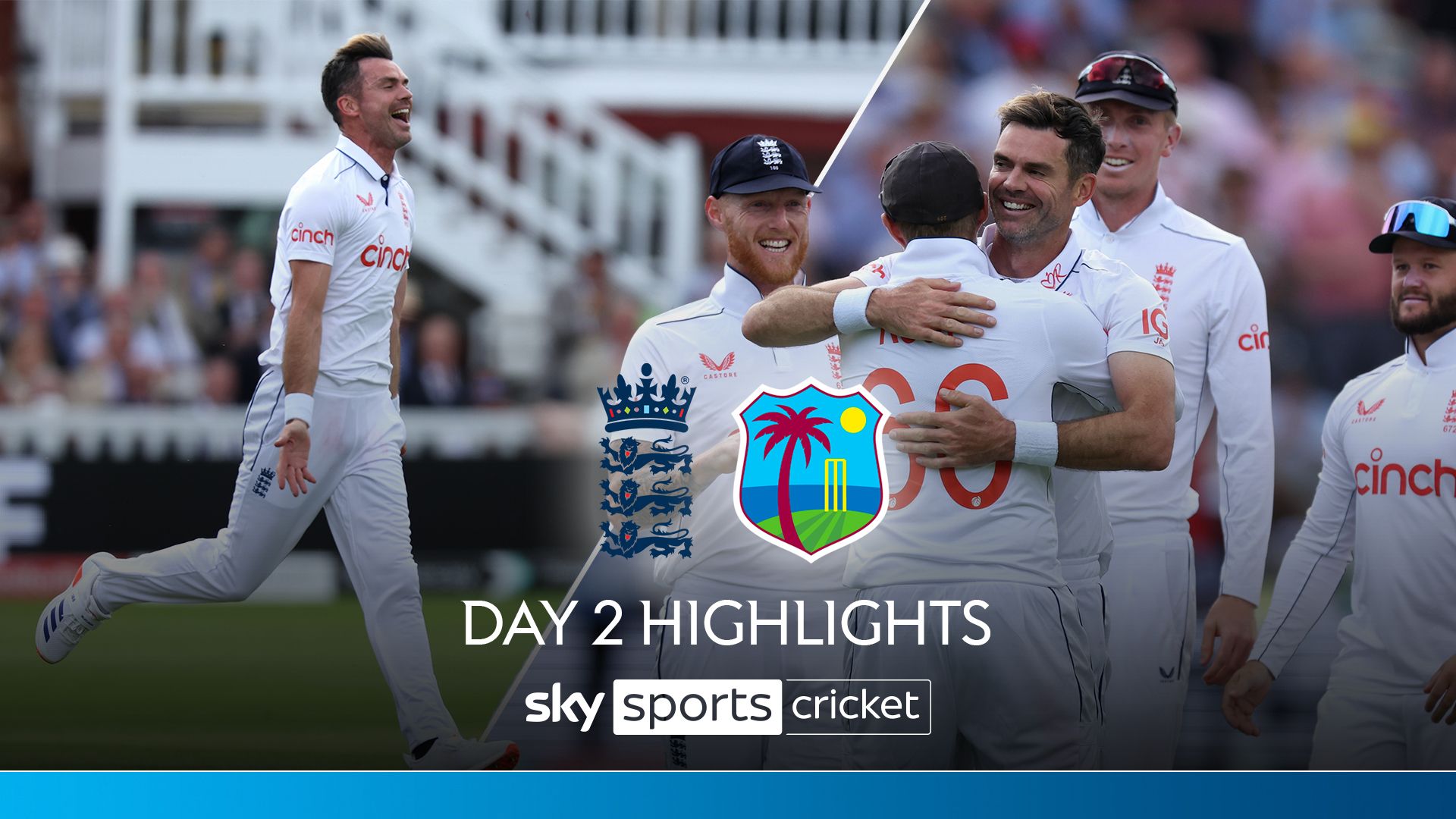 Day two highlights: Anderson takes two wickets as England dominate