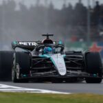 Russell tops Hamilton in wet ahead of British GP qualifying