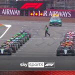 Russell holds lead on opening lap as Verstappen passes Norris for third