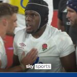 Itoje powers over for first England score