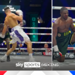 NEW ANGLE! Azim lands MASSIVE body shot to down Davies