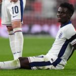 Saka leaves England camp for further assessment on injury