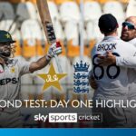 Highlights: Kamran stars in Test debut as England claim five wickets