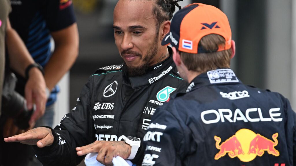 ‘That’s why Max gets away with it’ – Hamilton critical of ‘grey area’ in F1 rules