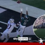 ‘FLY EAGLES, FLY!’ | Smith makes incredible over-the-shoulder TD catch!