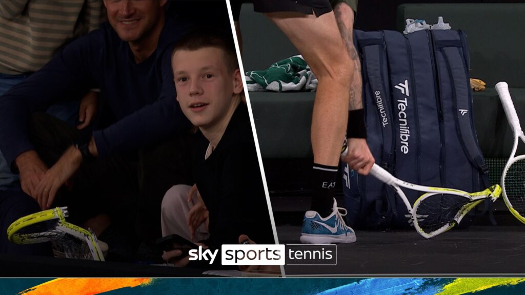 ‘My goodness!’ | Bublik smashes up racket and gives it to fan!