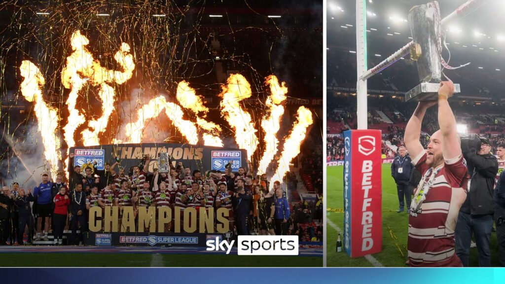 Behind the scenes: Wigan Warriors celebrate Super League triumph at Old Trafford