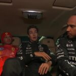 ‘Sit in the front?’ | F1 drivers take a unique lift to the podium