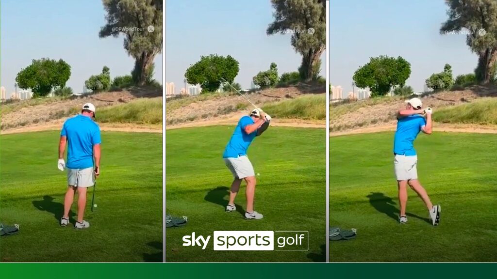 Rory shows off incredible half-volley trick shot!