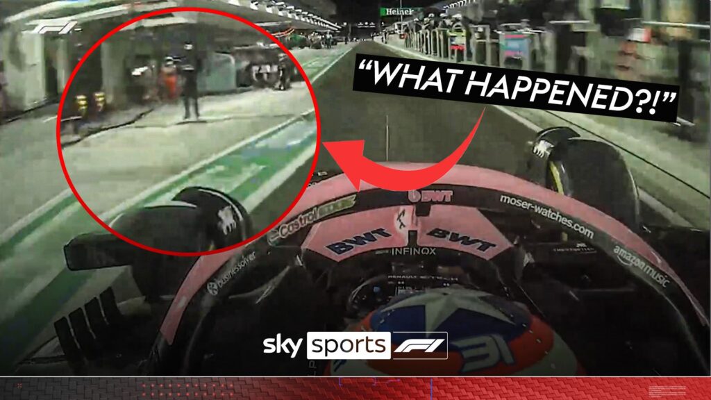 UNSEEN FOOTAGE: Alpine’s botched pitstop as no one there to meet Ocon