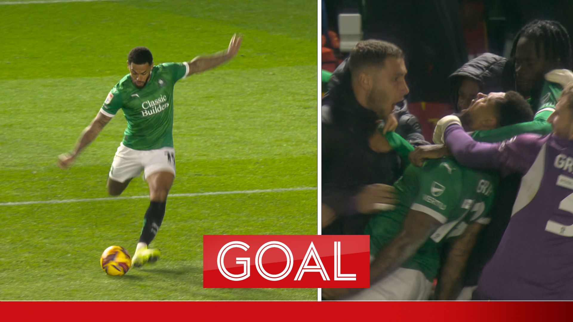 Andre Gray curls in BEAUTY to equalise in stoppage time for Plymouth!