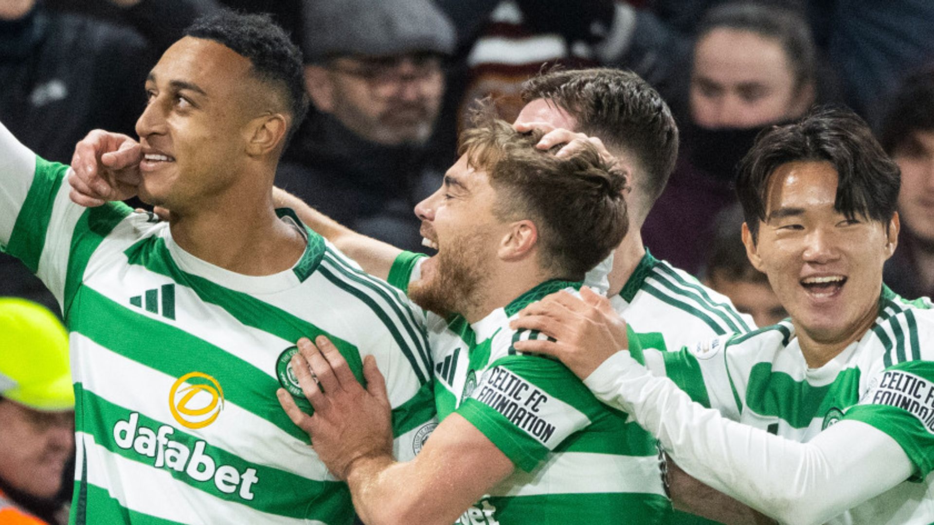 Celtic hit four past Hearts to move three clear in title race