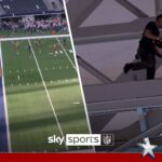 Shocking moment HUGE piece of metal falls from Cowboys’ stadium roof onto field