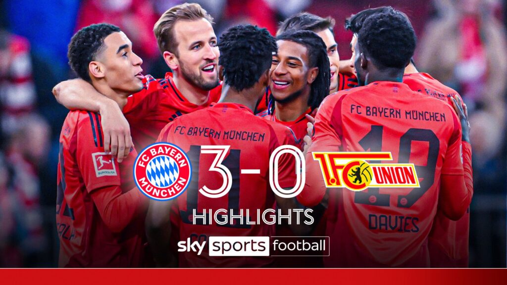 Kane double as Bayern Munich ease past Union Berlin