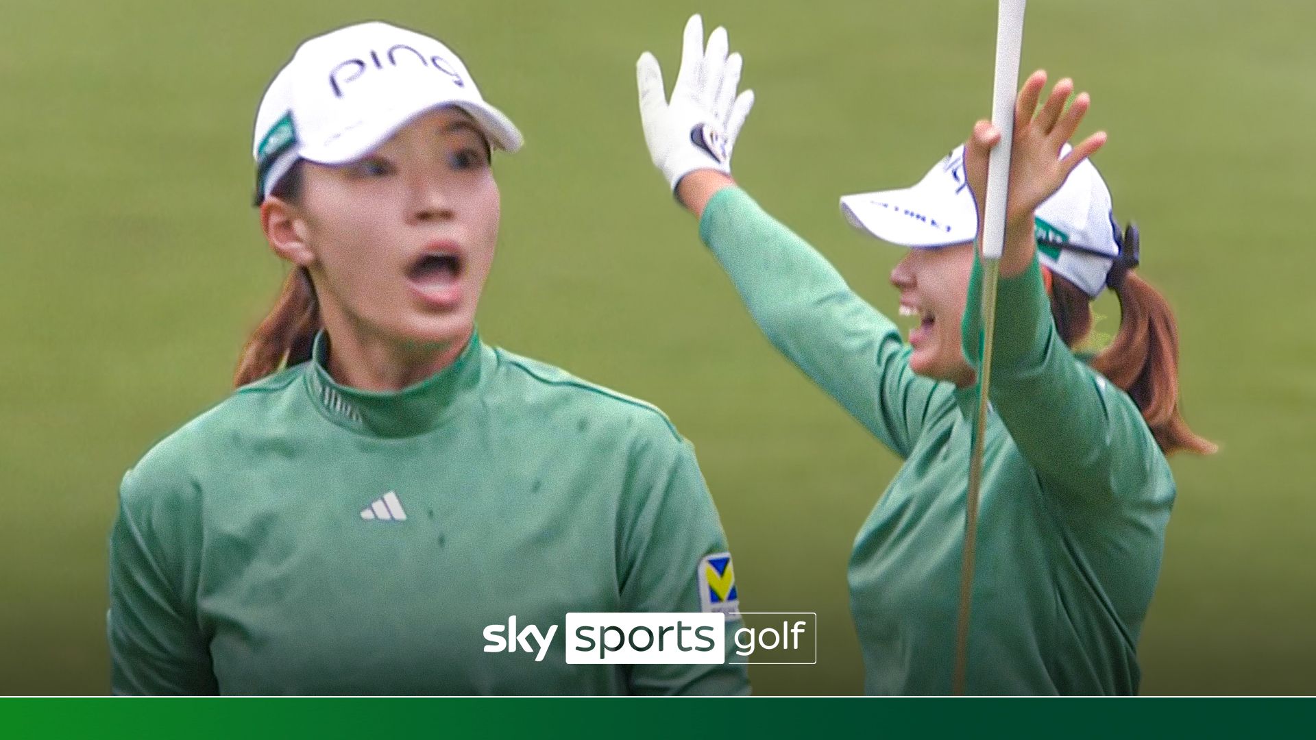 Which is better… the shot or the reaction?! | Shibuno holes-out for eagle!