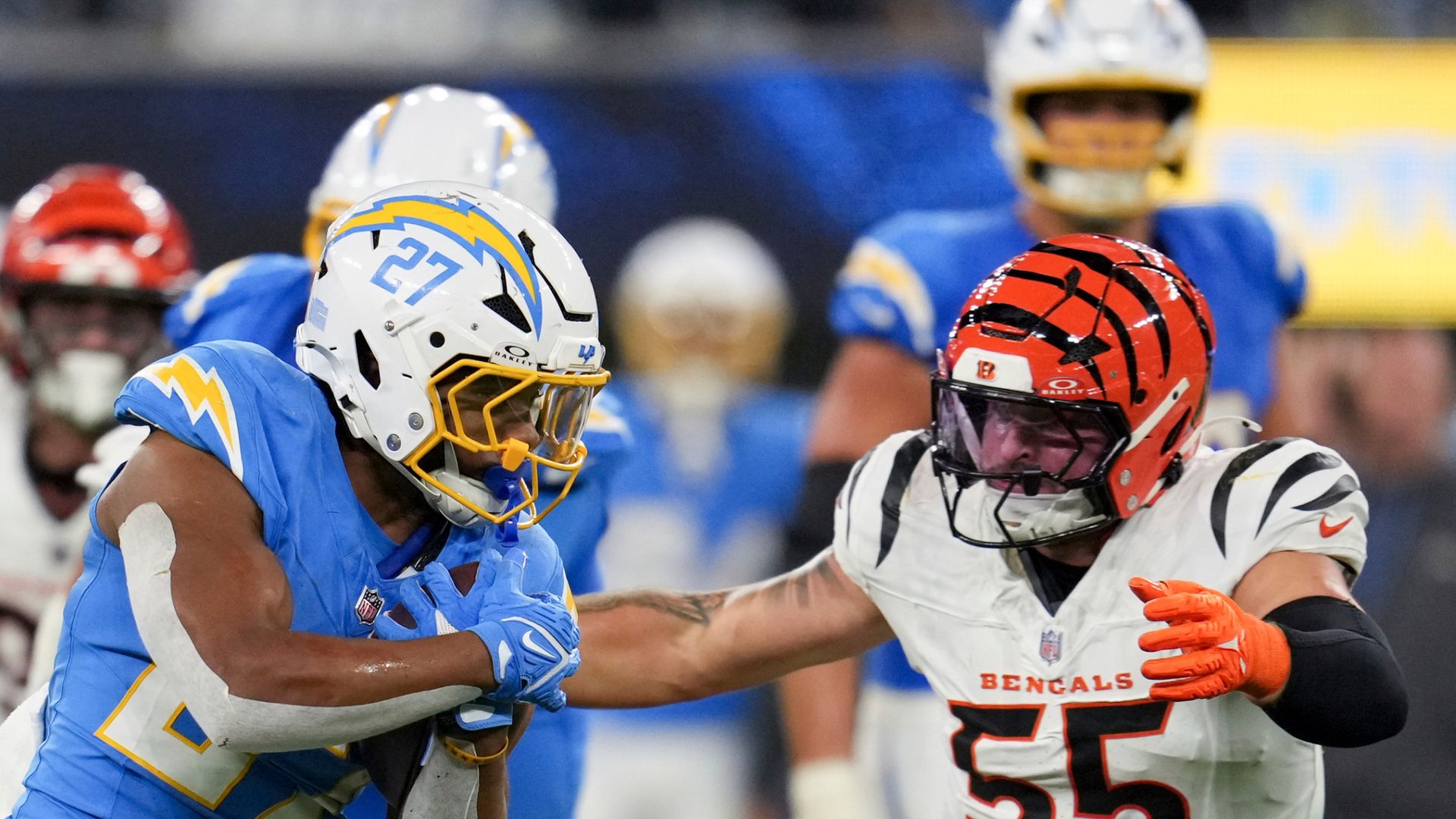 Chargers beat Bengals with late touchdown after blowing 21-point lead