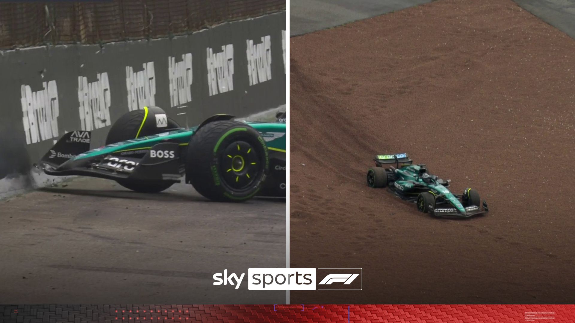 Early DRAMA as Stroll crashes during formation lap and delays race start!