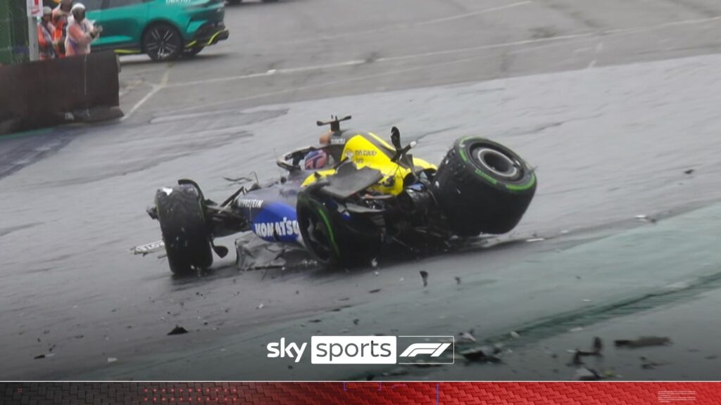 ‘That is a big, big crash!’ | FIFTH red flag after Albon smashes car