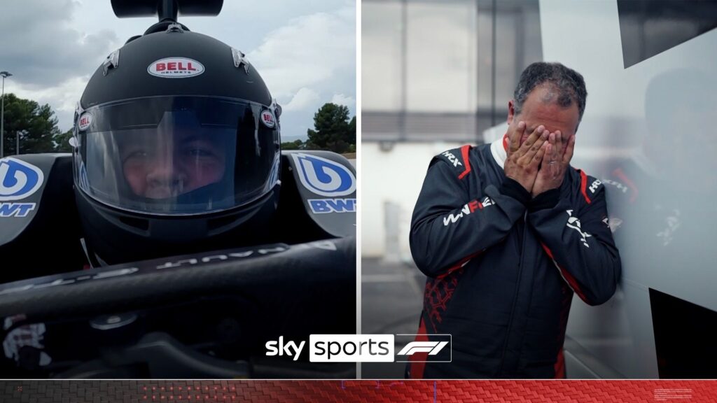 ‘I’m never doing that again!’ | Ted put through his paces before driving F1 car