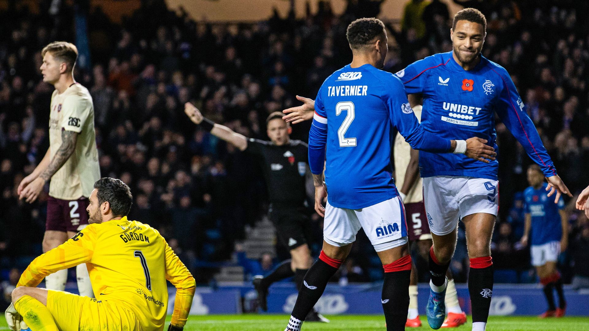 Rangers hold on for Hearts win to ease pressure on Clement