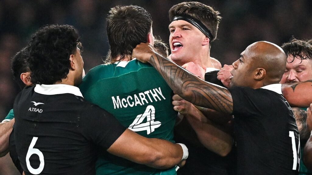 Barrett accuses Ireland lock McCarthy of cheap shot during All Blacks win