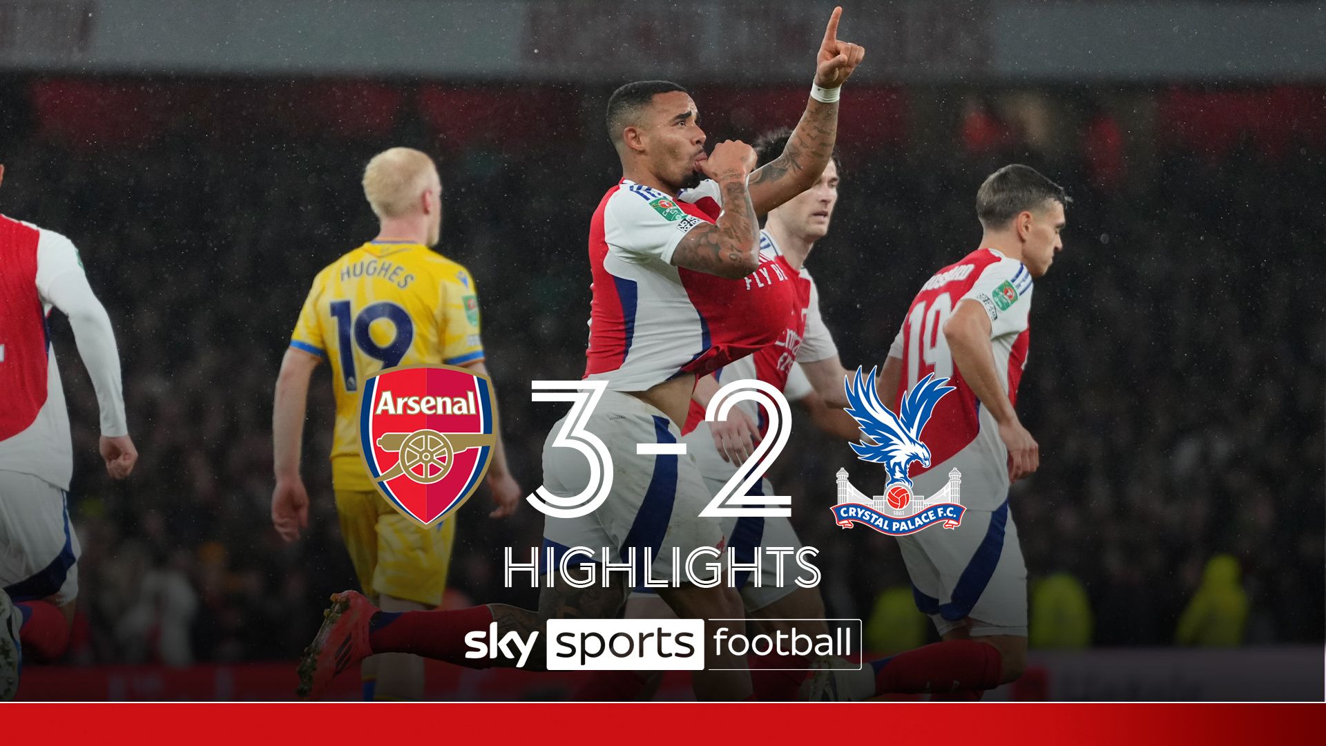 Gabriel Jesus is back! Hat-trick for Arsenal striker sinks Palace