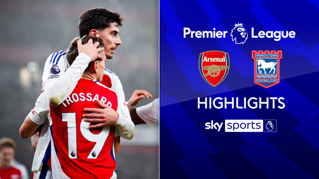 Havertz finish helps Arsenal ease past Ipswich to move second