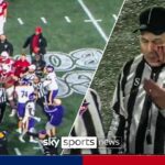 Referee left bloody after College Football brawl!