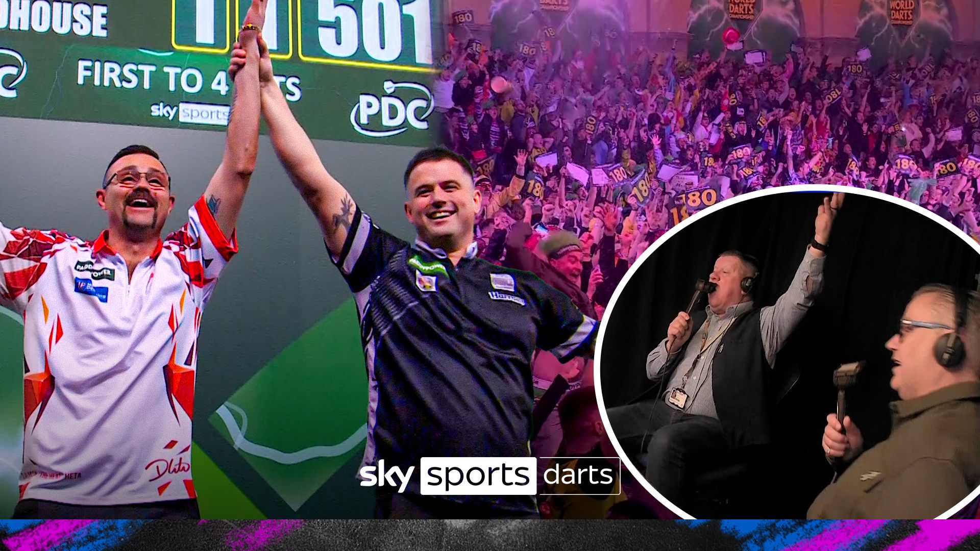 These camera angles… How Ally Pally crowd reacted to THAT Heta nine-darter!