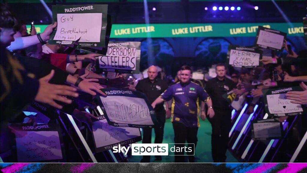 Littler’s electric entrance for first time at this year’s World Darts Championships!