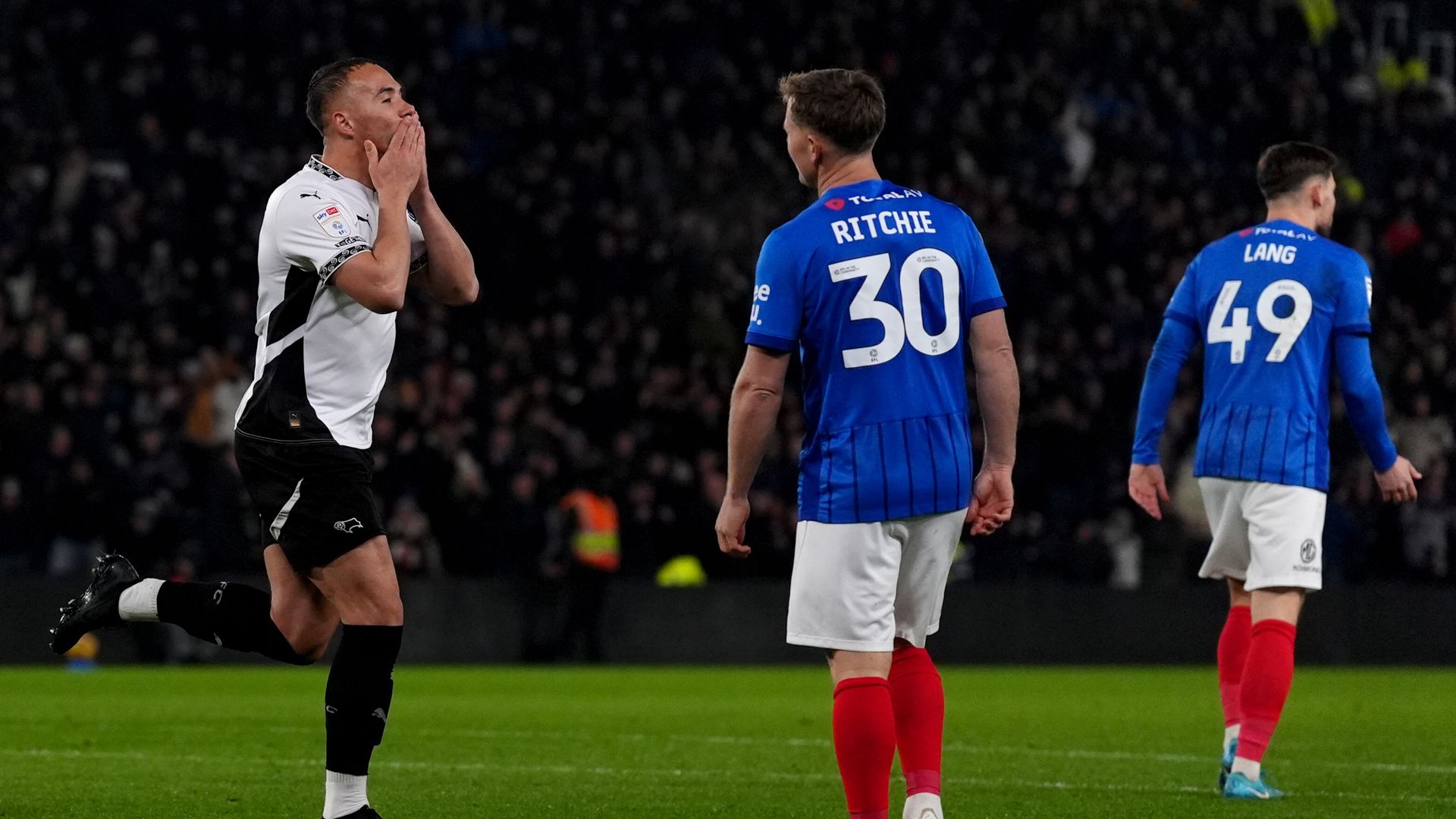 Derby thump Portsmouth to end six-game winless run