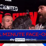 Usyk-Fury separated after MAMMOTH staredown! Most intense head-to-head EVER