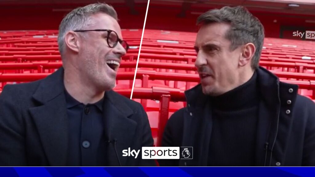 ‘Every year without fail!’ | Carra grills Nev over Man Utd prediction!