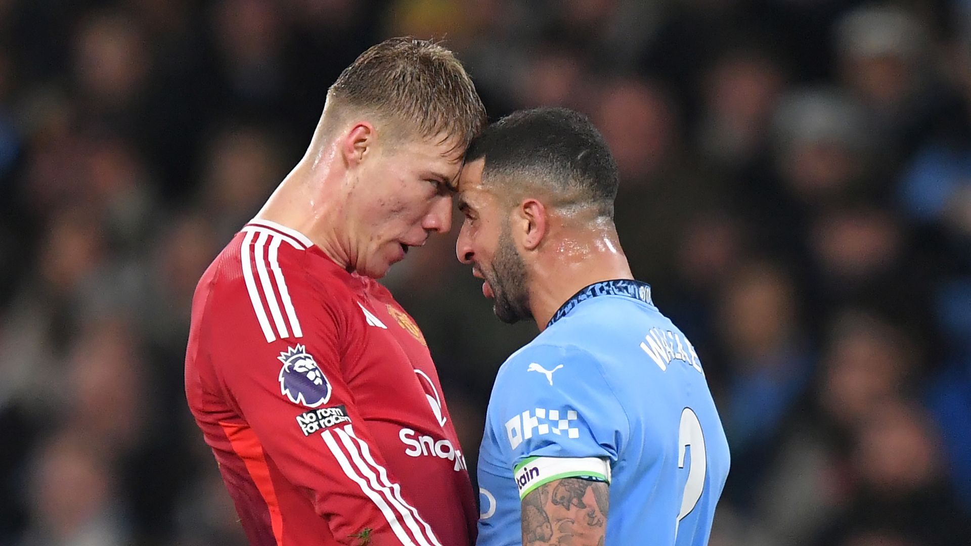 Hojlund’s love letter to Walker after Manchester derby clash