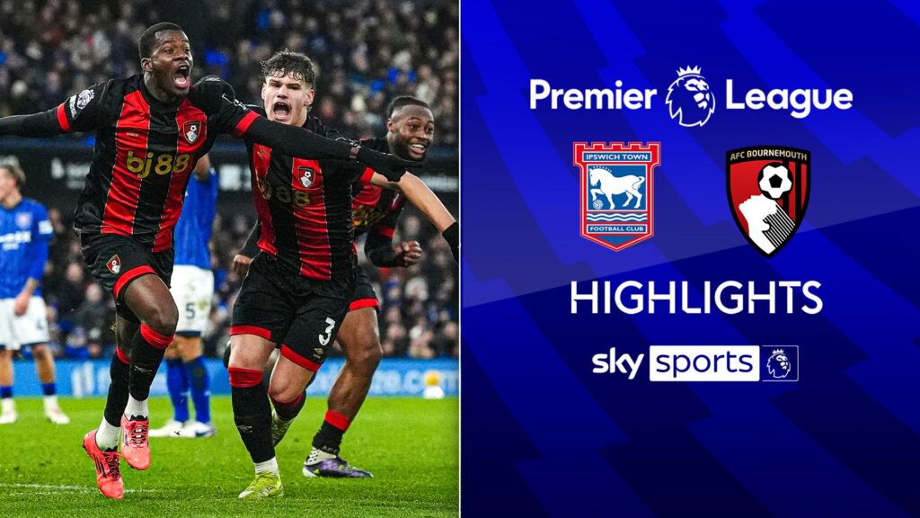 (87, 90+5)! Stunning Bournemouth revival shatters Ipswich