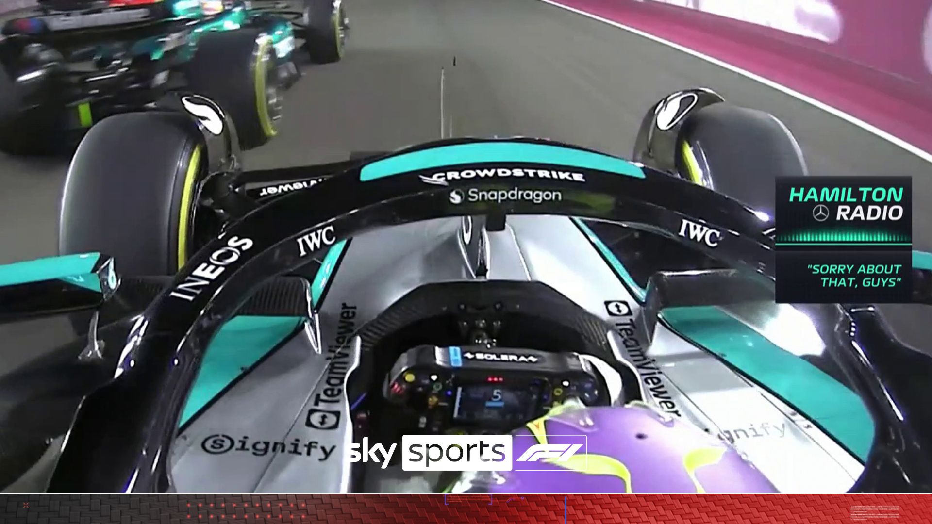 ‘Sorry about that guys!’ | Hamilton false start at Qatar GP